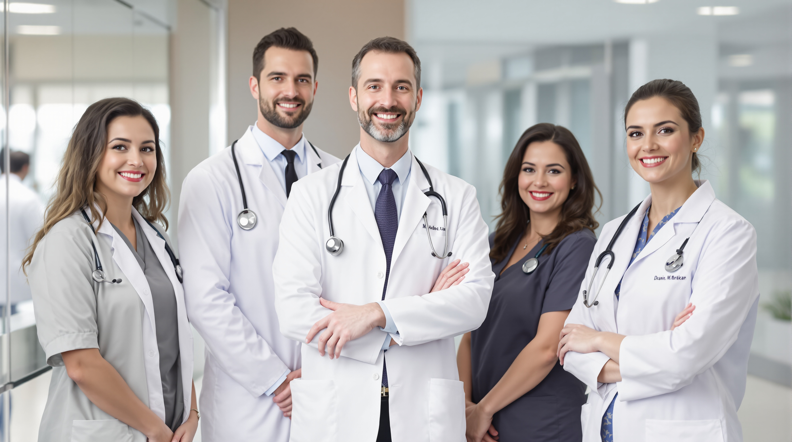 Medical professionals in treatment setting